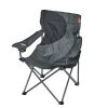 Fauteuil Camping ACIER Gris Noir -Le Magasin De Camping Idéal fauteuil acier gris noir