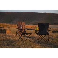 Fauteuil Camping ACIER Gris Noir -Le Magasin De Camping Idéal fauteuil acier gris noir 5