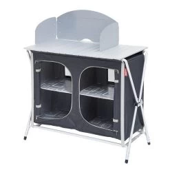 Meuble De Cuisine Pliant Gris/noir