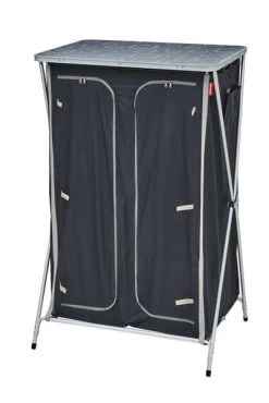 Meuble De Rangement Avec Penderie Gris/noir -Le Magasin De Camping Idéal meuble rangement pliant penderie 3